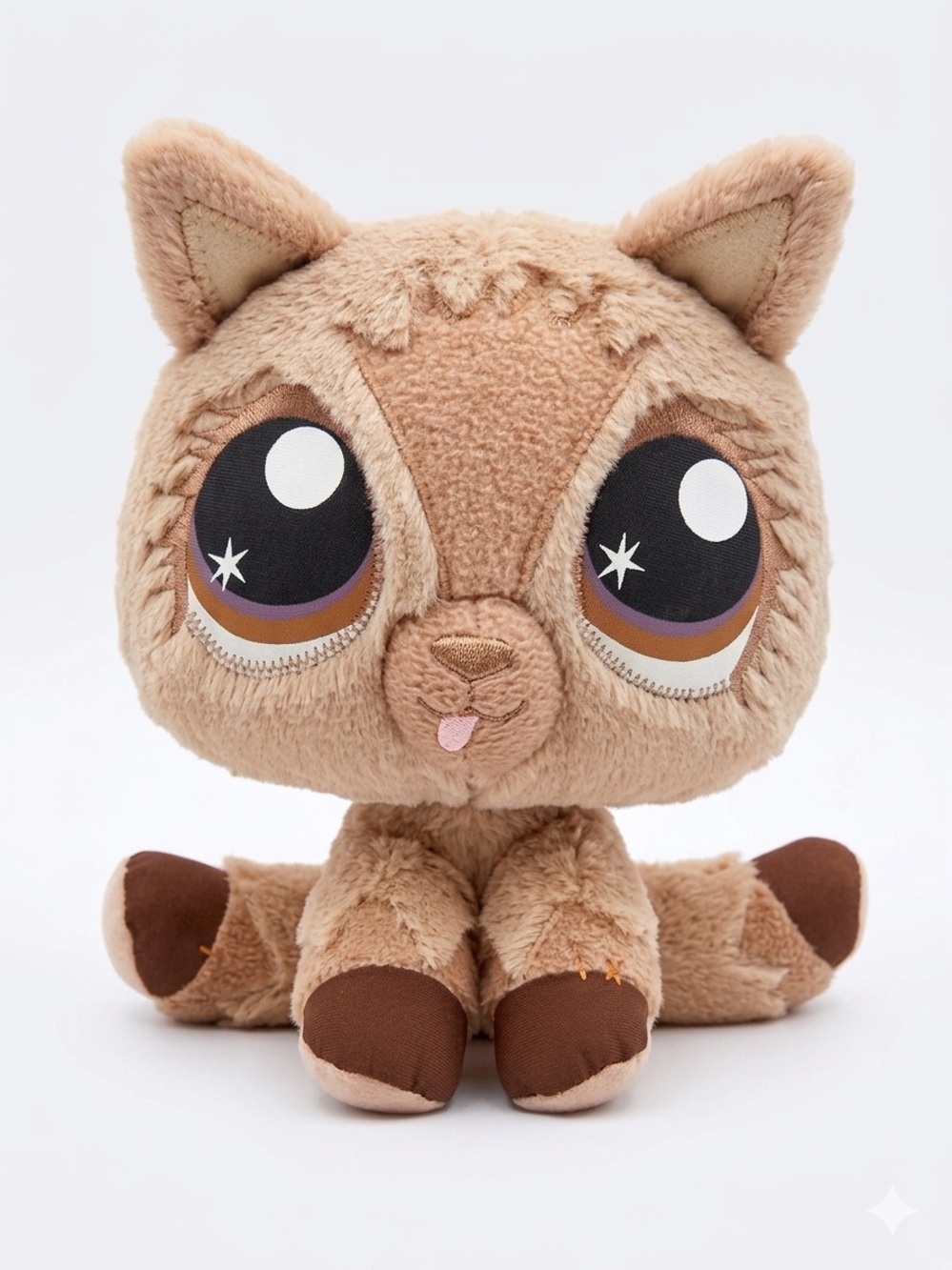 Littlest Pet Shop Beige and Brown Plush dog